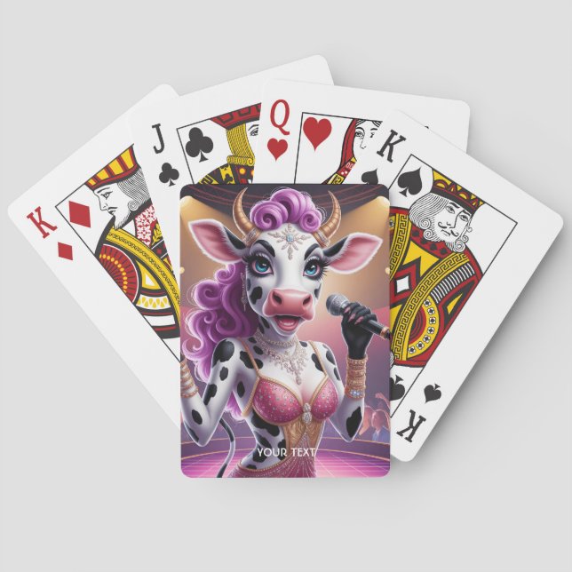 Jeu De Cartes Imaginaire Cute Superbe Vache Popstar (dos)