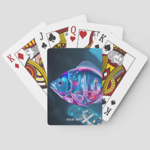 Jeu De Cartes Imaginaire Cute Verre Poisson Ville
