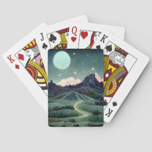 Jeu De Cartes Imaginaire du paysage lunaire