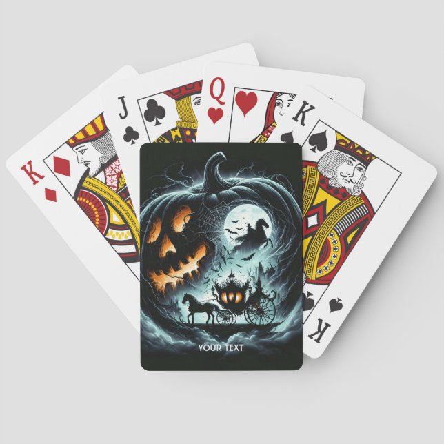 Jeu De Cartes Imaginaire mignon Citrouille Cheval Moon (dos)