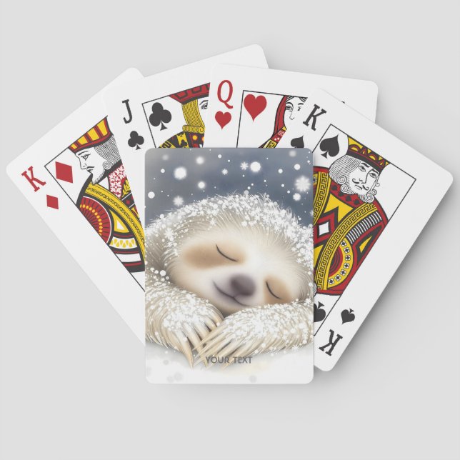Jeu De Cartes Imaginaire mignon couchant neige (dos)