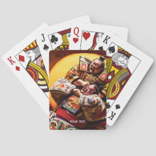 Jeu De Cartes Imaginaire mignon deux combats Sumo