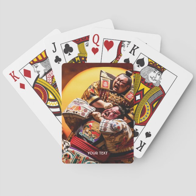 Jeu De Cartes Imaginaire mignon deux combats Sumo (dos)