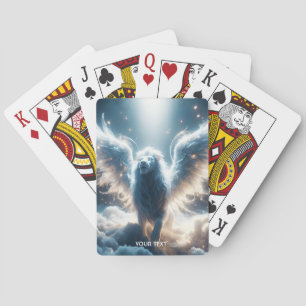 Jeu De Cartes Imaginaire mignon Lion blanc Ciel