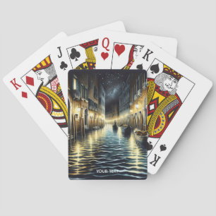 Jeu De Cartes Imaginaire Mignonne Canal Vieux Venise