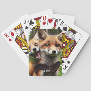 Jeu De Cartes Imaginaire Mignonne Forêt de Deux Foxes