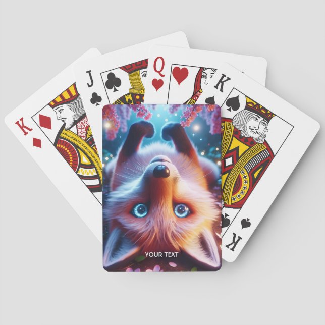 Jeu De Cartes Imaginaire Mignonne Jouer Fox (dos)