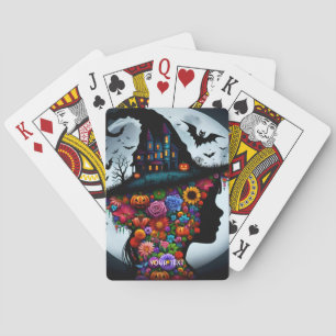 Jeu De Cartes Imaginaire mignonne sorcière fille Halloween