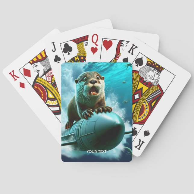 Jeu De Cartes Imaginaire Mignonne Torpedo Otter Mer (dos)