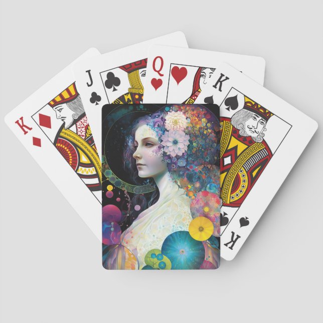 Jeu De Cartes Imaginaire Surreal Cosmic femme déesse (dos)