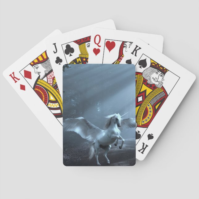 Jeu De Cartes Imaginaire Unicorne en forêt (dos)
