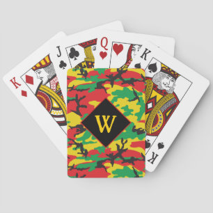Jeu De Cartes Impression camouflage couleurs du drapeau Rasta Mo