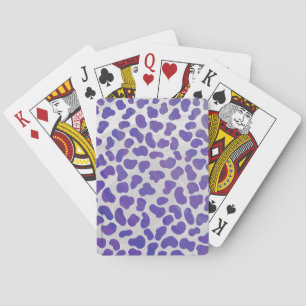 Jeu De Cartes Impression dalmate violet et blanche