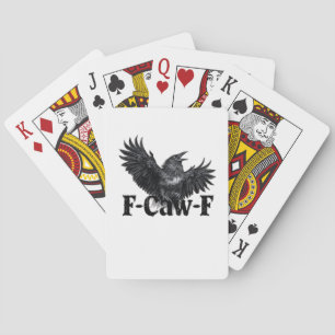 Jeu De Cartes Impression d'art de corbeau en colère F-Caw-F Art 