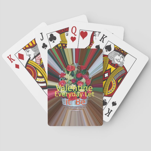 Jeu De Cartes Impression d'art de la Saint-Valentin (dos)