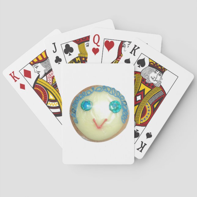 Jeu De Cartes Impression d'art Emoji Cheveux Bleus/Graphique (dos)