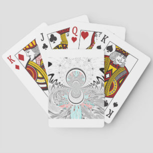 Jeu De Cartes Impression d'art en kaléidoscope en nuances de gri