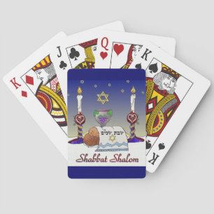 Jeu De Cartes Impression d'art Judaica Shabbat Shalom