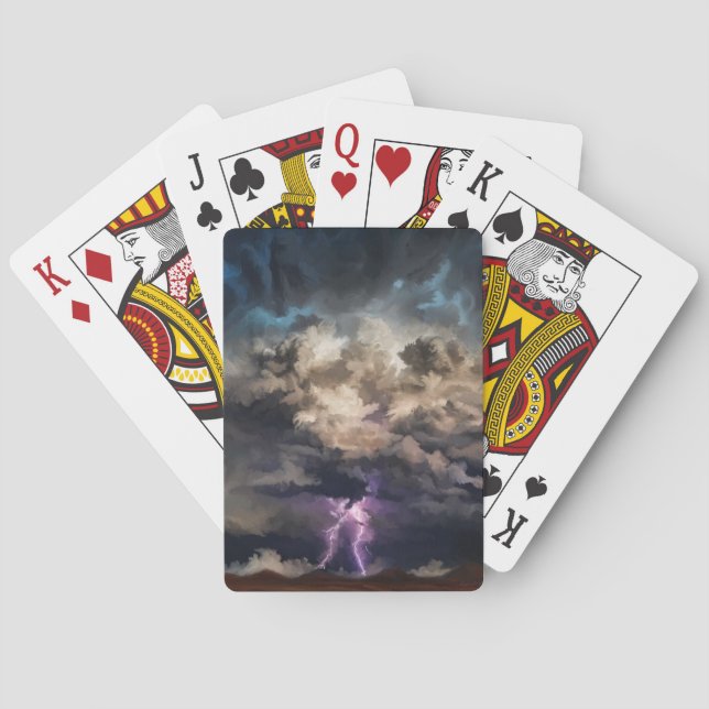 Jeu De Cartes Impression de toile d'orage nuageuse (dos)