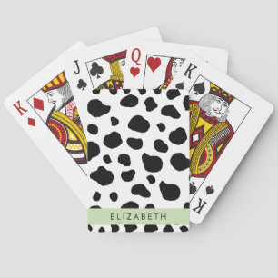 Jeu De Cartes Impression De Vache, Spots De Vache, Noir Et Blanc