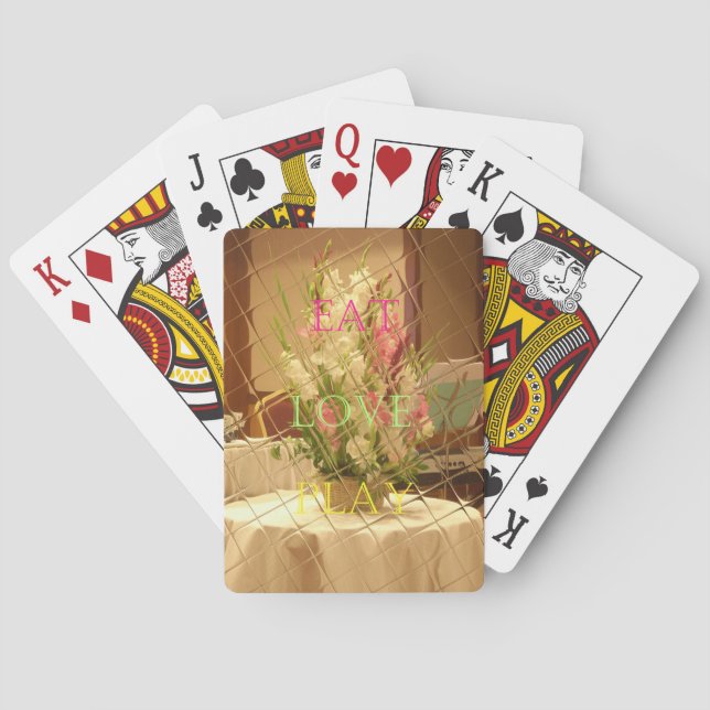 Jeu De Cartes Impression des fleurs reflétées (dos)