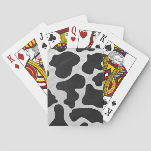 Jeu De Cartes Impression noire et blanche de vache