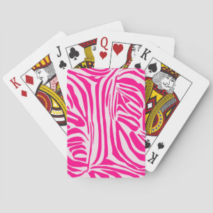 Jeu De Cartes Impression zèbre rose