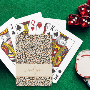 Jeu De Cartes Imprimé animalier léopard crème noir marron Nom ma