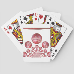 Jeu De Cartes Imprimé de balle de cricket pour amateur de sport