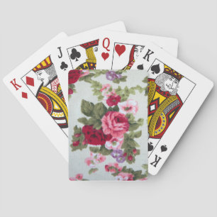 Jeu De Cartes imprimé textile rose vintage