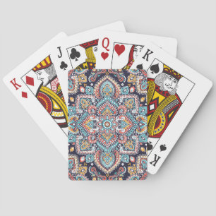 Jeu De Cartes Indian Paisley : Motif ethnique mandala
