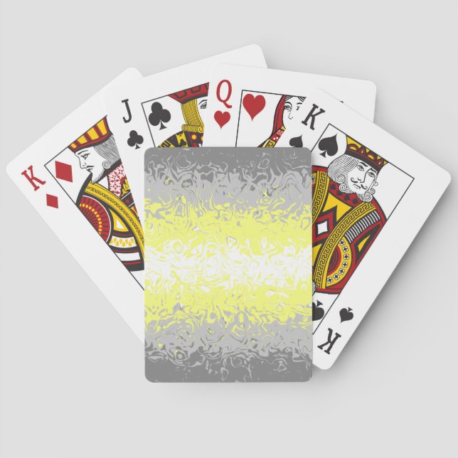 Jeu De Cartes Indicateur Abstrait de la Fierté Demigender (dos)