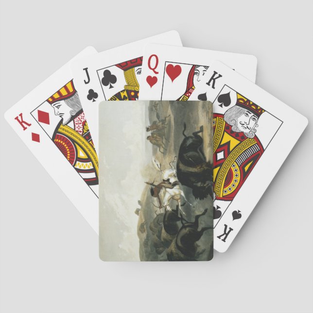 Jeu De Cartes Indien chassant le bison, planche 31 du volume 2 (dos)