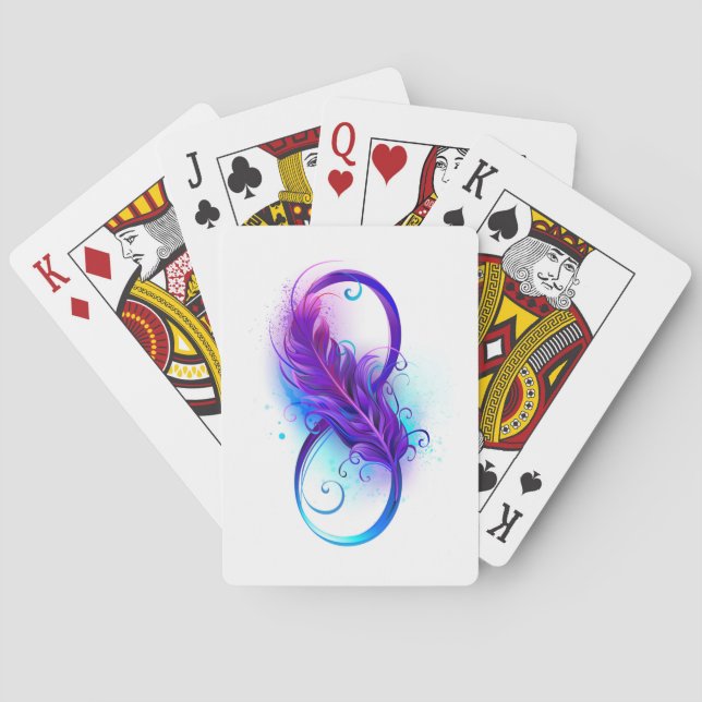 Jeu De Cartes Infini avec plume violette (dos)