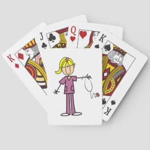 Jeu De Cartes Infirmière à silice féminine blonde