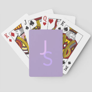 Jeu De Cartes Initiales chevauchantes modernes monogrammées   Vi