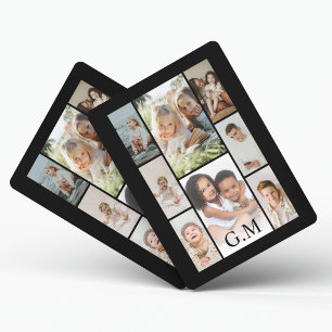 Jeu De Cartes Initiales de collage de 10 photos personnalisées