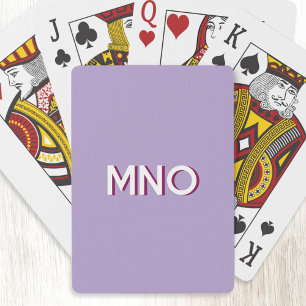 Jeu De Cartes Initiales Monogrammes modernes Lombage Shadow Past