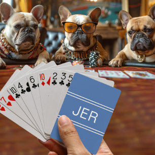 Jeu De Cartes Initiales personnalisées de monogramme personnalis