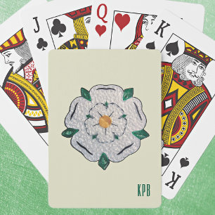 Jeu De Cartes Initiales, Yorkshire Quenté Rose blanche