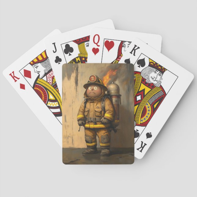Jeu De Cartes Inquiétude des flammes : Le pompier écrasé (dos)