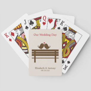 Jeu De Cartes Inséparables sur le Mariage Park Bench