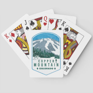 Jeu De Cartes Insigne de ski du Colorado de la montagne de cuivr