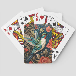 Jeu De Cartes Inspiré par l'élégant colibri William Morris volan