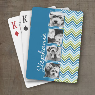 Jeu De Cartes Instagram Photo Collage Chevrons colorés