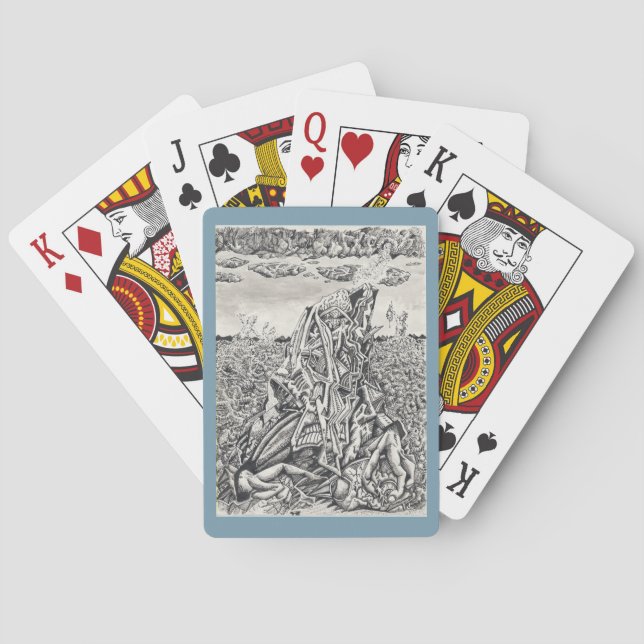 Jeu De Cartes Intimidation, dessin à l'encre Bicyclette Lecture  (dos)