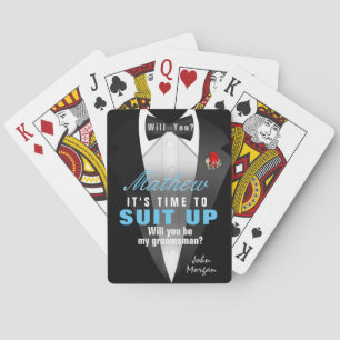 Jeu De Cartes Invitation de Groomsman Tuxedo