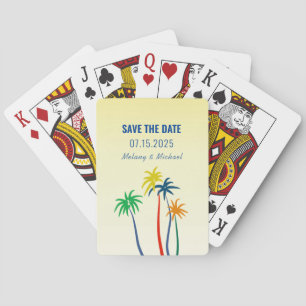 Jeu De Cartes Invitation de sauvegarde de date de mariage d'été