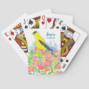 Jeu De Cartes Iowa Goldfinch State Bird Roses roses roses