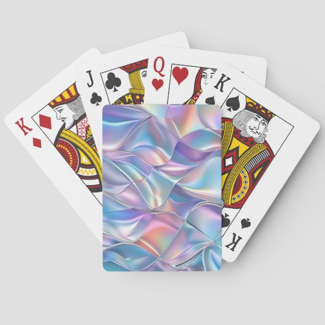 Jeu De Cartes Iridescente métallique 6 géométrique (dos)